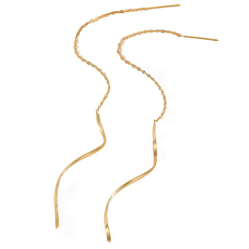 Frankie Gold Threader Earrings