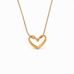 Delicate gold plated chain necklace with threaded heart pendant — Bye Bye Baby