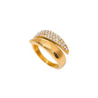 Azalea Gold Wrap Ring with Zirconia Stones