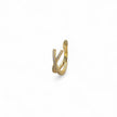 Gold plated double prong crossover zirconia ear cuff, no piercing — Bye Bye Baby