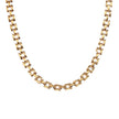 Gold chain necklace on a white background
