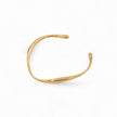 Smooth polished gold open cuff bracelet with soft curved form — Bye Bye Baby