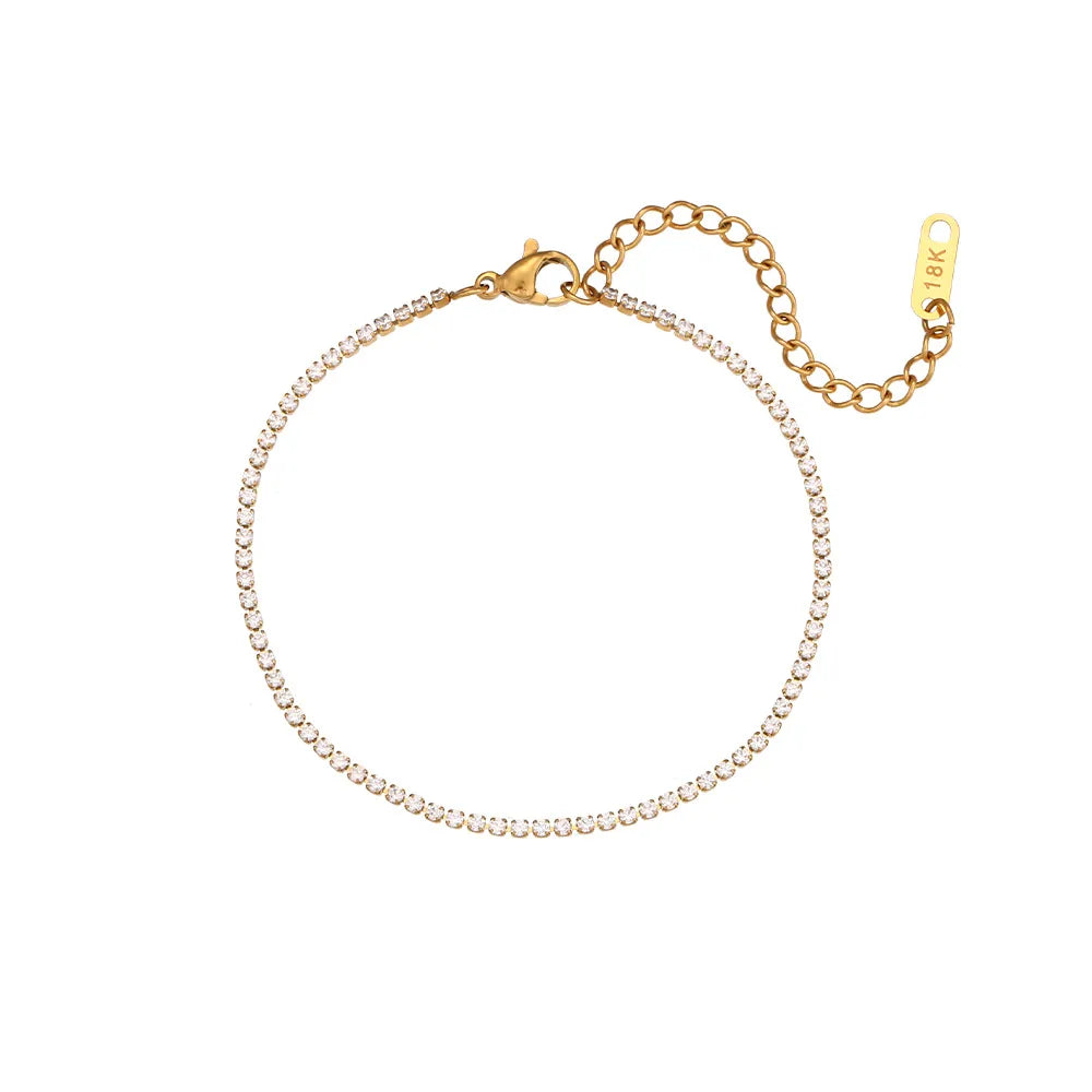 Gold bracelet with a white background
