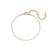 Gold bracelet with a white background