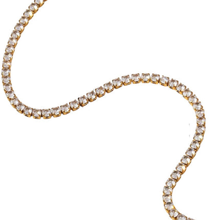 Electra Gold Tennis Necklace 3mm Width