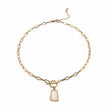 Gold chain necklace with mother-of-pearl pendant — Bye Bye Baby