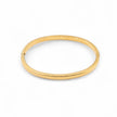 Slim smooth gold plated hinged bangle — Bye Bye Baby