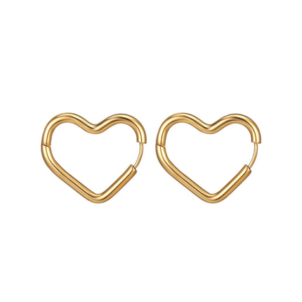 Gina Gold Heart Hoop Earrings