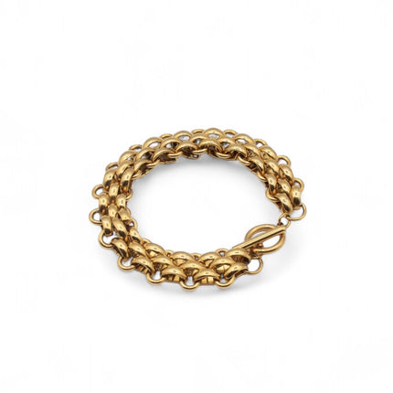 Heavy weight chunky gold plated chain bracelet — Bye Bye Baby