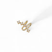 Gold plated ear cuff with 5 zirconia stones curved to upper ear — Bye Bye Baby