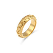 Gold plated celestial band ring with star, moon and zirconia sun detail — Bye Bye Baby