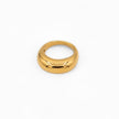 Smooth gold plated sculptural dome band ring — Bye Bye Baby