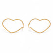 Gold plated heart-shaped hoop earrings with latch back closure, two sizes — Bye Bye Baby