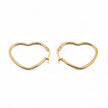Gold plated heart-shaped hoop earrings with latch back closure, two sizes — Bye Bye Baby
