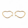 Gold plated heart-shaped hoop earrings with latch back closure, two sizes — Bye Bye Baby