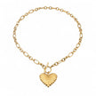 Gold plated shell-textured heart pendant necklace — Bye Bye Baby