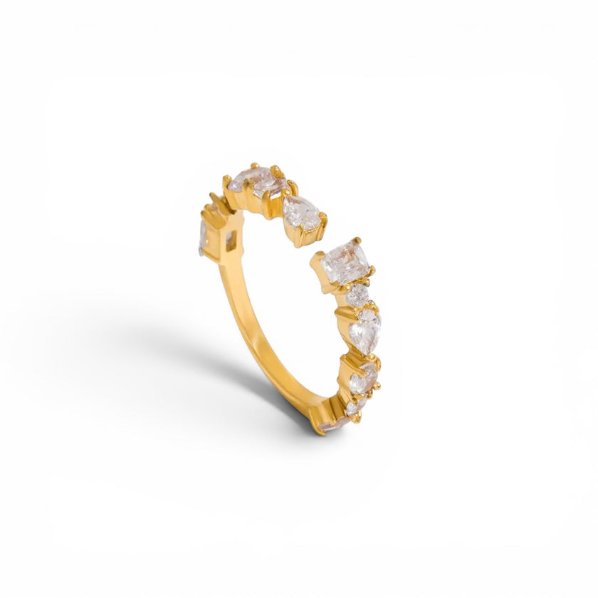 Queenie Zirconia Gold Ring
