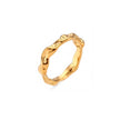Gold plated coral-textured band ring — Bye Bye Baby