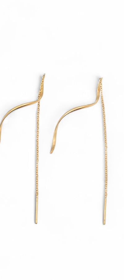 FRANKIE THREAD THROUGH GOLD EARRINGS