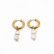 LEAH GOLD & PEARL EARRINGS